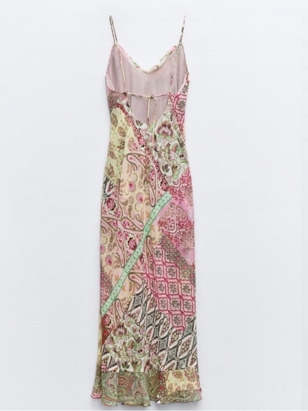 ZARA | Patchwork Printed Slip Dress - Picture 2 of 12